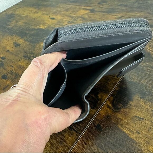 Prada Gray Leather Wallet W/ Certificate of Authenticity - Picture 7 of 15